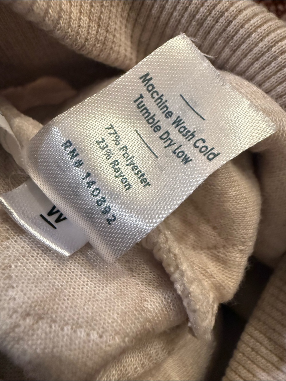 Marine Layer. Corbet Quilted Puff Sleeve Crewneck. Heather Oatmeal. Size medium. - Picture 13 of 13